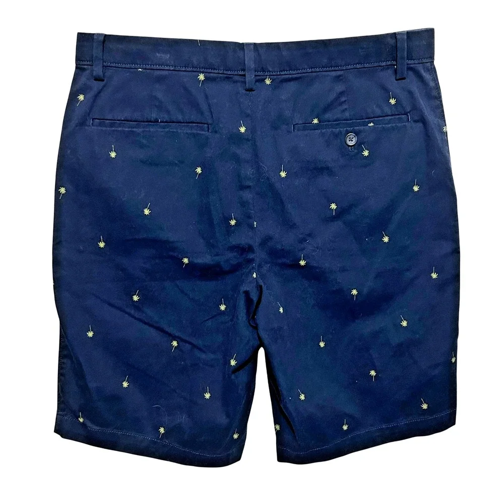 Banana‎ Republic Mens Emerson Shorts 32 Navy All Over Print Vacay Preppy